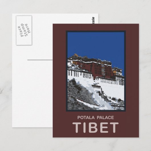 Potala Palace Lhasa Tibet Briefkaart (Voorkant / Achterkant)