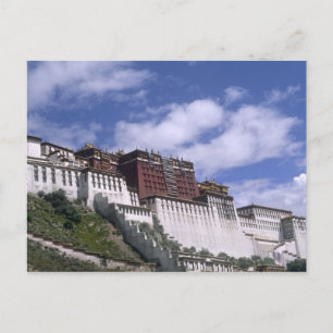 Potala-paleis op berg de woonplaats van de Dalai Briefkaart