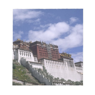 Potala-paleis op de berg het thuis van de Dalai Notitieblok