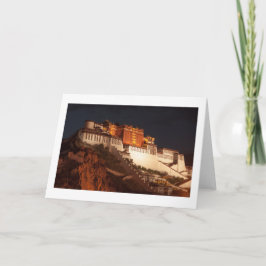 Potala Tibet Folded Blank Greeting Card Kaart