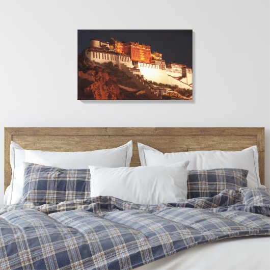 Potala Tibet stretched canvas Print (Insitu (Slaapkamer))