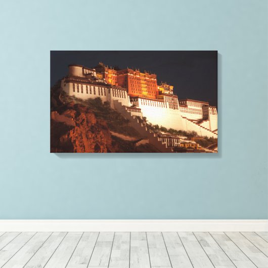 Potala Tibet stretched canvas Print (Insitu (Houten vloer))