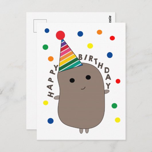 Potato Birthday Briefkaart (Voorkant / Achterkant)
