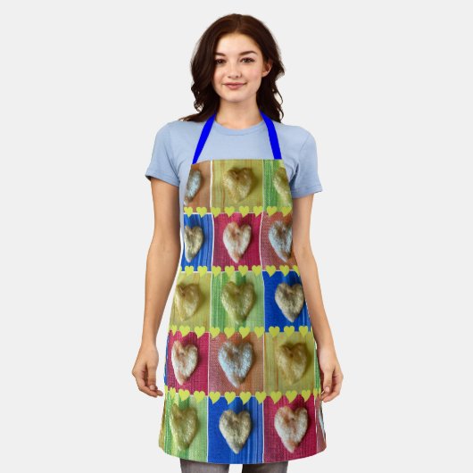 Potato Chip Hearts Patchwork Design Aprons Schort (Gedragen)