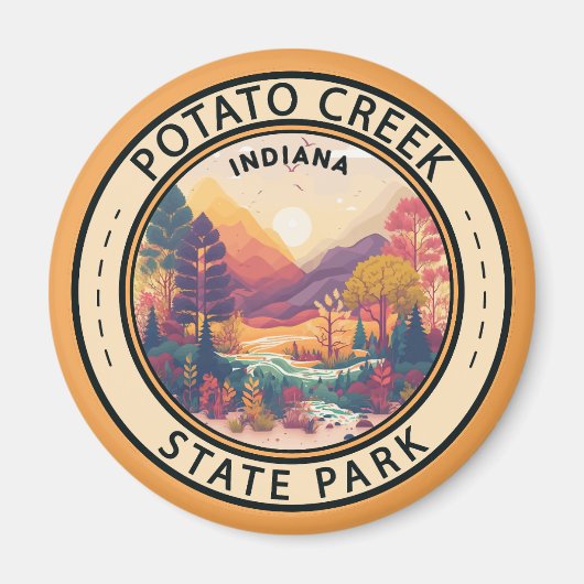 Potato Creek State Park Indiana Emblem Magneet (Voorkant)