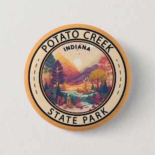 Potato Creek State Park Indiana Emblem Ronde Button 5,7 Cm