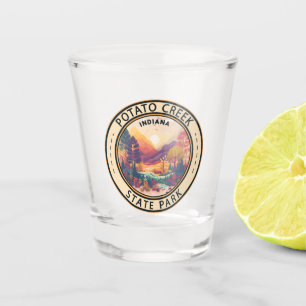 Potato Creek State Park Indiana Emblem Shot Glas