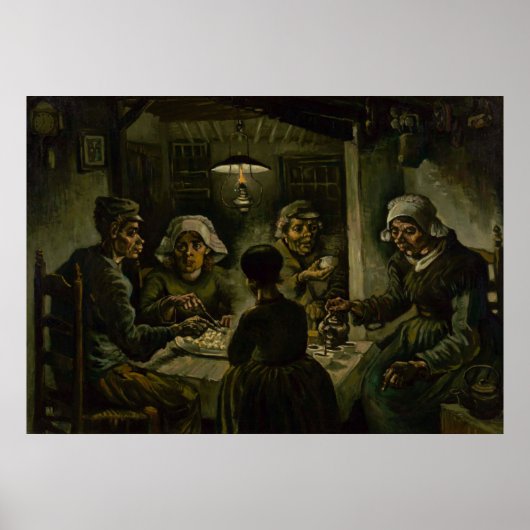 Potato Eaters door Vincent Van Gogh Poster (Voorkant)