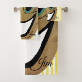 Potato French Fries Stripe Bathroom Towel sets Bad Handdoek (Insitu)