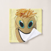 Potato French Fries Stripe Bathroom Towel sets Bad Handdoek (Wasdoekje)
