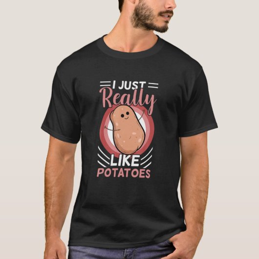 Potato Funny Gezegde Yam Ik hou van aardappelen Da T-shirt (Voorkant)