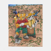 Potato Harvest Cats Fleece Deken (Voorkant)