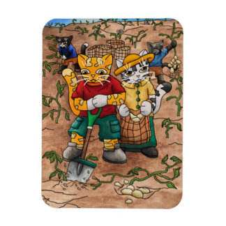 Potato Harvest Cats Magnet Magneet