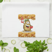 Potato Ketchup Fries White Kitchen Hand Towel Theedoek (Gevouwen)