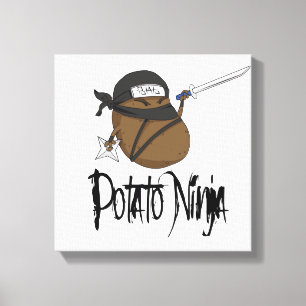Potato Ninja Canvas Afdruk