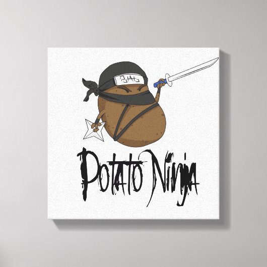 Potato Ninja Canvas Afdruk (Voorkant)