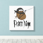 Potato Ninja Canvas Afdruk (Insitu (Houten vloer))