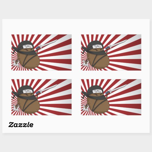 Potato Ninja Rechthoekige Sticker (Vel)