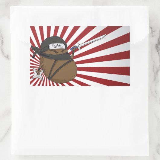 Potato Ninja Rechthoekige Sticker (Tas)
