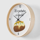 Potato O'Clock grappig eten getiteld Grote klok (Hoek)