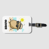 Potato On The Beach Summer Vibes Bagagelabel (Voorkant (horizontaal))