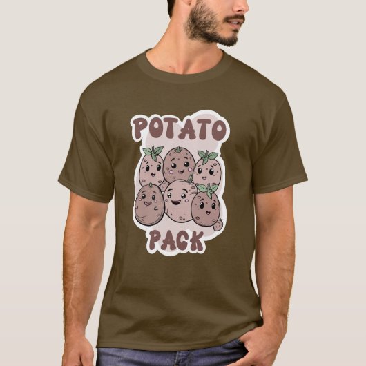 Potato Pack grappige groep aardappel T-shirt (Voorkant)
