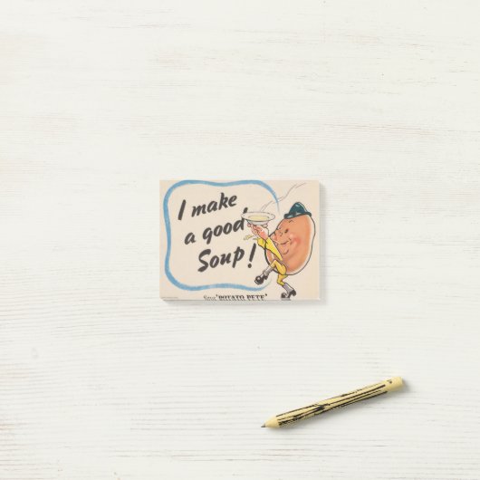 Potato Pete maakt een goede soep Post-it® Notes (Op bureau)