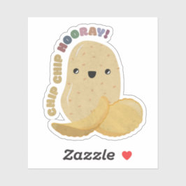 Potato Pun: Chip Chip Hooray Sticker