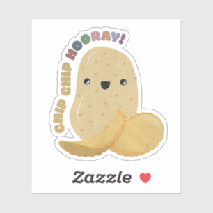 Potato Pun: Chip Chip Hooray Sticker