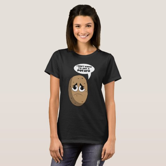 Potato Root Vegetable Vegan Vegetarian T-shirt (Voorkant volledig)