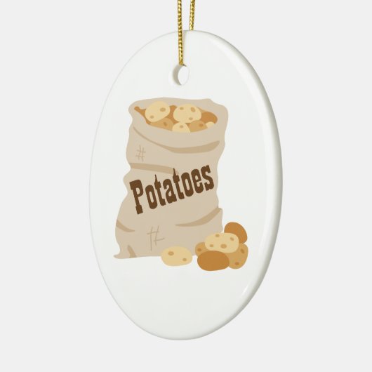 Potato Sack Keramisch Ornament (Links)