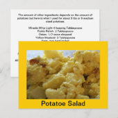 Potato Salad Recipe Briefkaart (Voorkant / Achterkant)