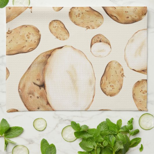 Potato Spud Pattern Theedoek (Gevouwen)