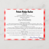 Potato Wedge Nachos Recipcard Briefkaart (Achterkant)