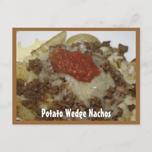 Potato Wedge Nachos Recipcard Briefkaart (Voorkant)