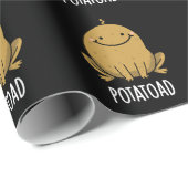 Potatoad Funny Potato Toad Pun Dark BG Cadeaupapier (Rol Hoek)