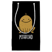 Potatoad Funny Potato Toad Pun Dark BG Klein Cadeauzakje (Voorkant)