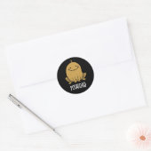 Potatoad Funny Potato Toad Pun Dark BG Ronde Sticker (Envelop)