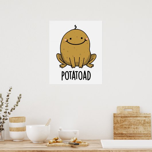Potatoad Funny Potato Toad Pun Poster (Keuken)