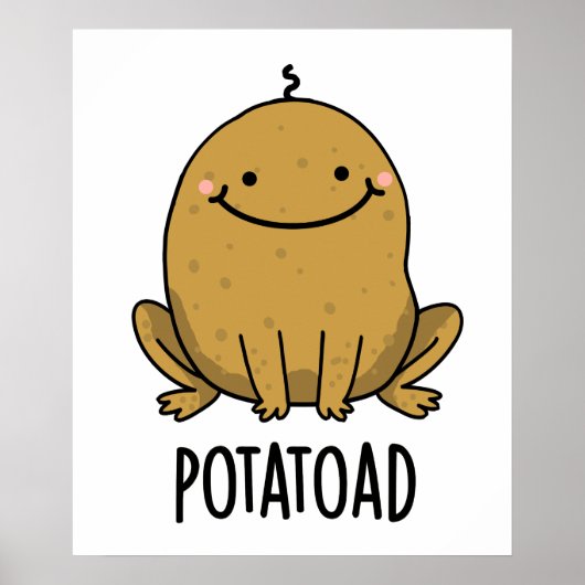 Potatoad Funny Potato Toad Pun Poster (Voorkant)