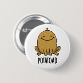 Potatoad Funny Potato Toad Pun Ronde Button 5,7 Cm (Voorkant /achterkant)