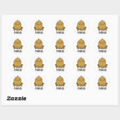 Potatoad Funny Potato Toad Pun Ronde Sticker (Vel)