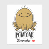 Potatoad Funny Potato Toad Pun Sticker (Vel)