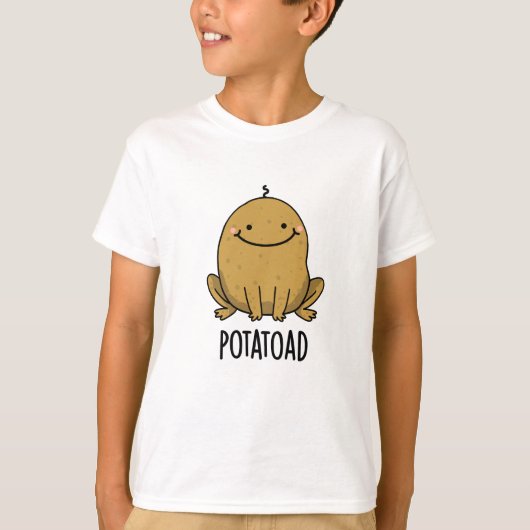 Potatoad Funny Potato Toad Pun T-shirt (Voorkant)