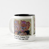 Potatoe Chip Yorkies Tweekleurige Koffiemok (Voorkant links)