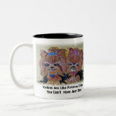 Potatoe Chip Yorkies Tweekleurige Koffiemok (Links)