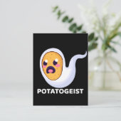 Potatogeist Spooky Spud Potato - Cute Halloween Briefkaart (Staand voorkant)