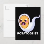 Potatogeist Spooky Spud Potato - Cute Halloween Briefkaart (Voorkant / Achterkant)