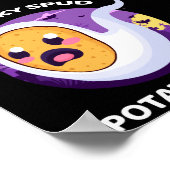 Potatogeist Spooky Spud Potato - Cute Halloween Poster (Hoek)