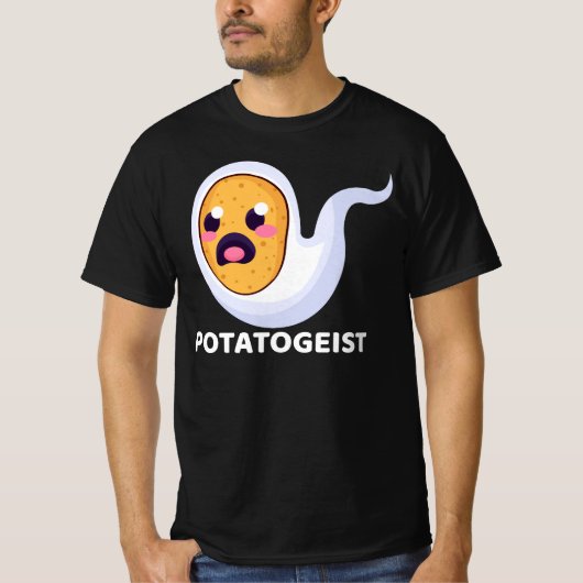 Potatogeist Spooky Spud Potato - Cute Halloween T-shirt (Voorkant)